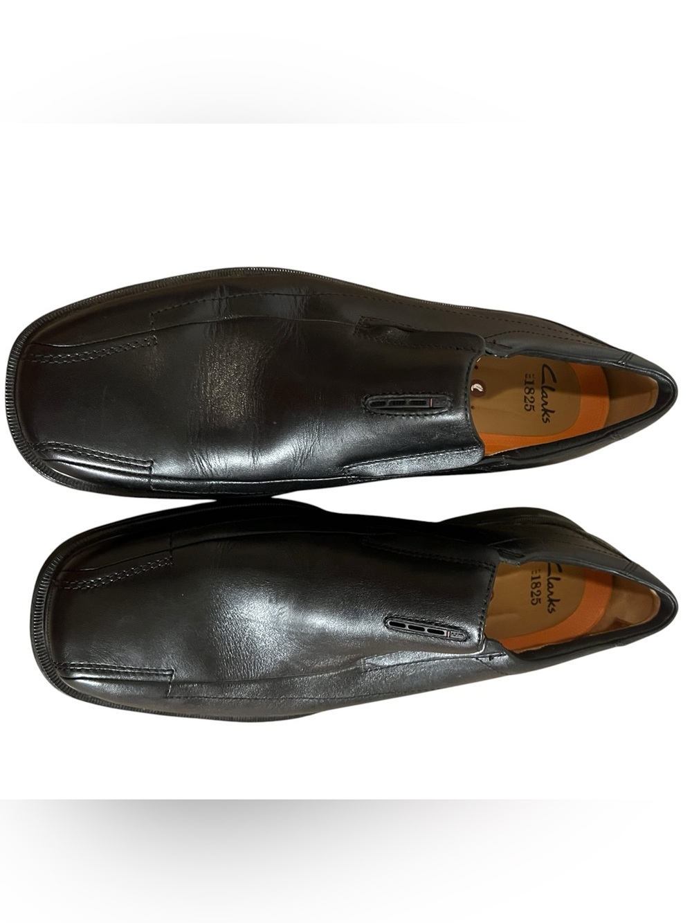Clarks 1825 Black Leather Slip-On Dress Shoes 11.5 - Picture 7 of 9